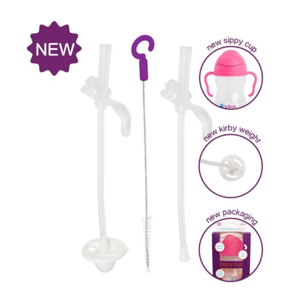 B.Box Sippy Cup Replacement Straw Kit dishwasher safe and very handy.
