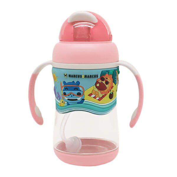 Marcus Marcus Pink 2 Stage Tritan Straw Sippy Cup very lightweight and durable.