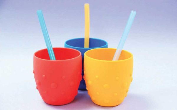 Marcus Marcus Reusable Silicone Straws and Brush Set cute colours and reusable straw.