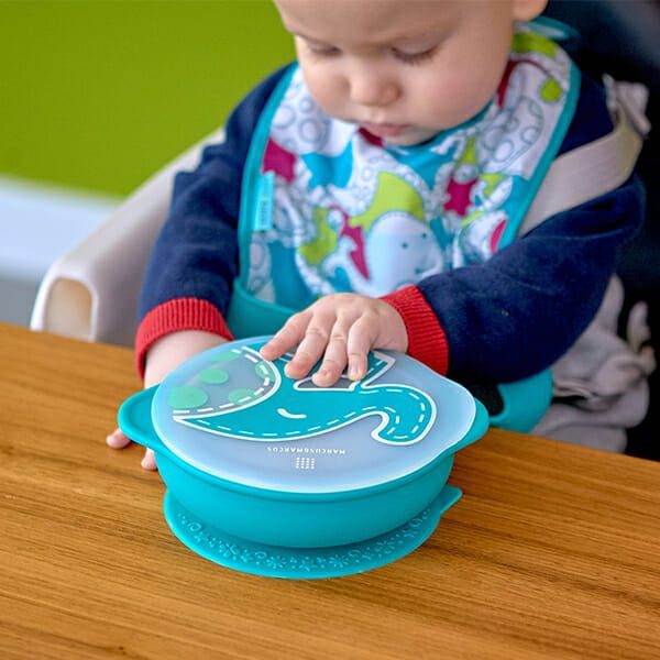 Marcus Marcus OLLIE GREEN ELEPHANT Suction Bowl very durable and cute attractive designs.