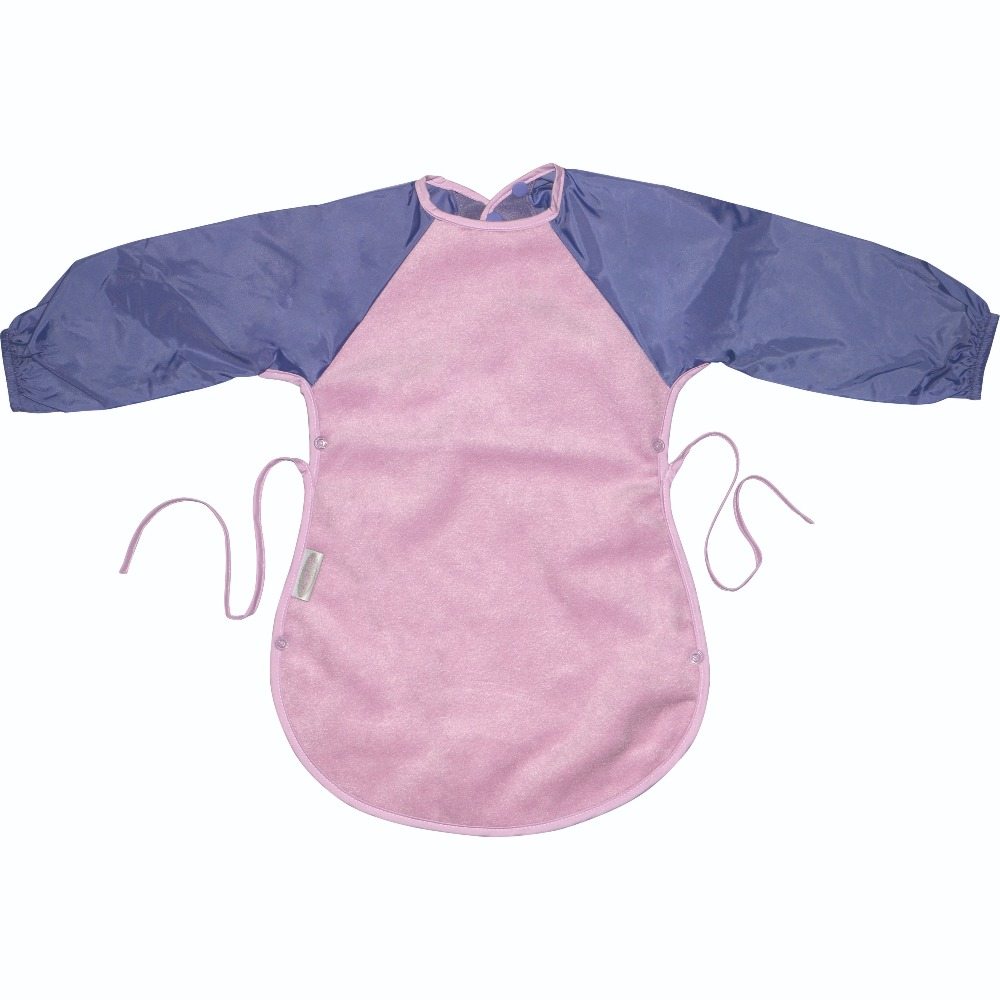 Silly Billyz MAUVE-LILAC Messy Eater Bibs Fleece with double press studs fits for 6 months to 3 years older.