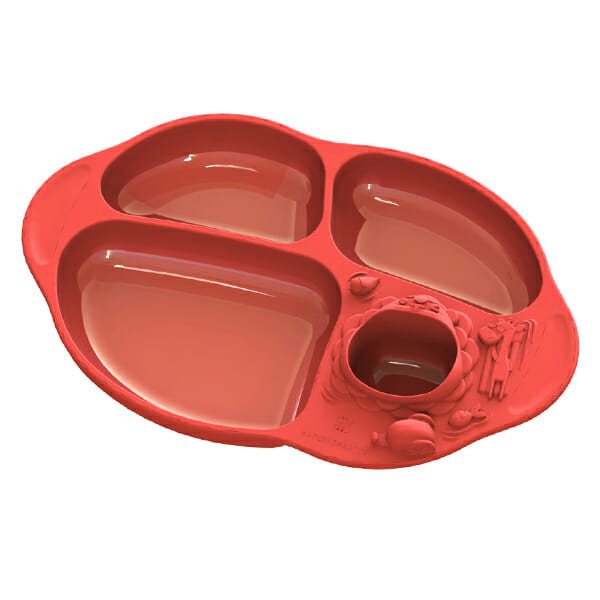 Marcus Marcus MARCUS Red Lion Yummy Dips Suction Divided Plate shatterproof and very nice divided surface.