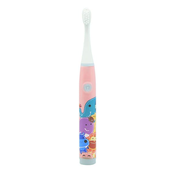 Marcus Marcus Light Pink Kids Sonic Electric Toothbrush fund design that attracts kids and helps to improves brushing their teeth daily.