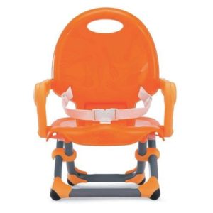 Chicco Mandarino Pocket Snack Portable Booster Seat, brashed with a pleasant color that attracts babies to sit.