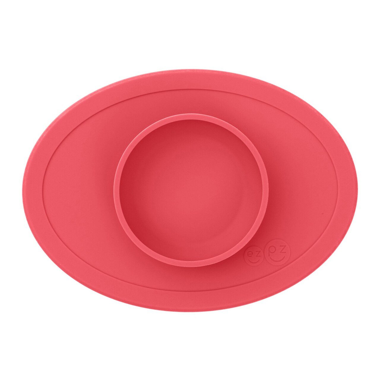 EZPZ Food Coral Tiny Bowl made by silicone that is bendable and easily bent.