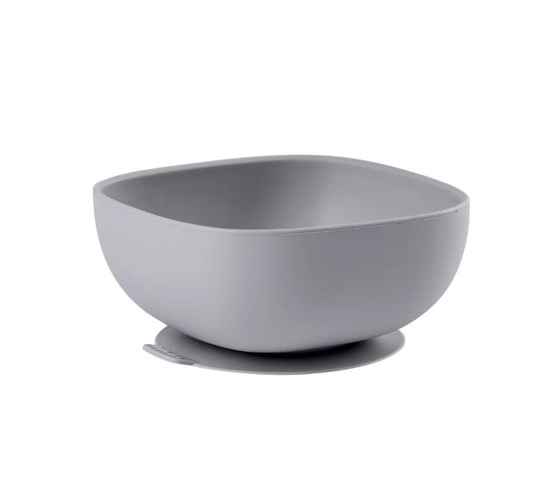 Silicone Suction Bowl grey