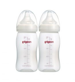 Pigeon Wide Neck SofTouch™ Bottle 240ml (PP) Twin Pack