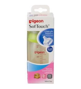 Pigeon Wide Neck SofTouch™ Bottle 160ml (GLASS)