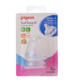 Pigeon Wide Neck SofTouch™ Peristaltic PLUS Teat - Large