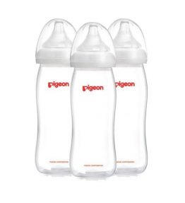 Pigeon Wide Neck SofTouch™ Bottle 330ml (PP) Triple Pack