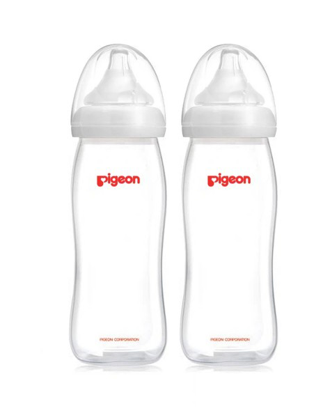 Pigeon Wide Neck SofTouch™ Bottle 330ml (PP) Twin Pack