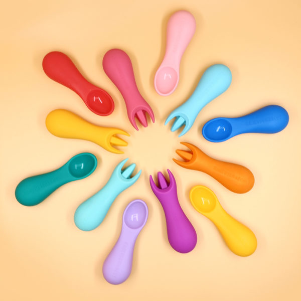 Marcus Marcus Silicone Palm Grasp Spoon & Fork Set