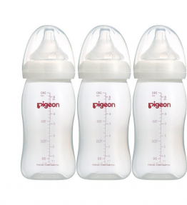 Pigeon Wide Neck SofTouch™ Bottle 240ml (PP) Triple Pack