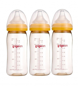Pigeon Wide Neck SofTouch™ Bottle 240ml (PPSU) Triple Pack