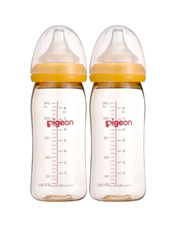 Pigeon Wide Neck SofTouch™ Bottle 240ml (PPSU) Twin Pack