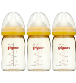 Pigeon Wide Neck SofTouch™ Bottle 160ml (PPSU) Triple Pack