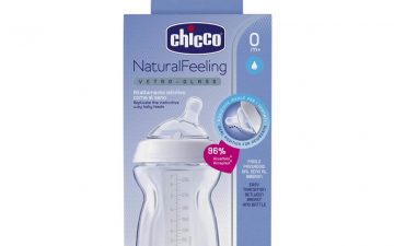 Chicco Nursing Glass Bottle: NaturalFeeling – 250ml 0m+ Teat