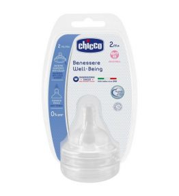 Chicco Nursing Teat: Well-Being Silicone Teat - 2m+ Adjustable Flow
