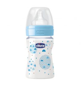 Chicco Nursing Bottle: Well-Being Silicone - 0m+ Teat 150ml
